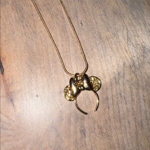 Elegant Minnie Mouse Gold Necklace